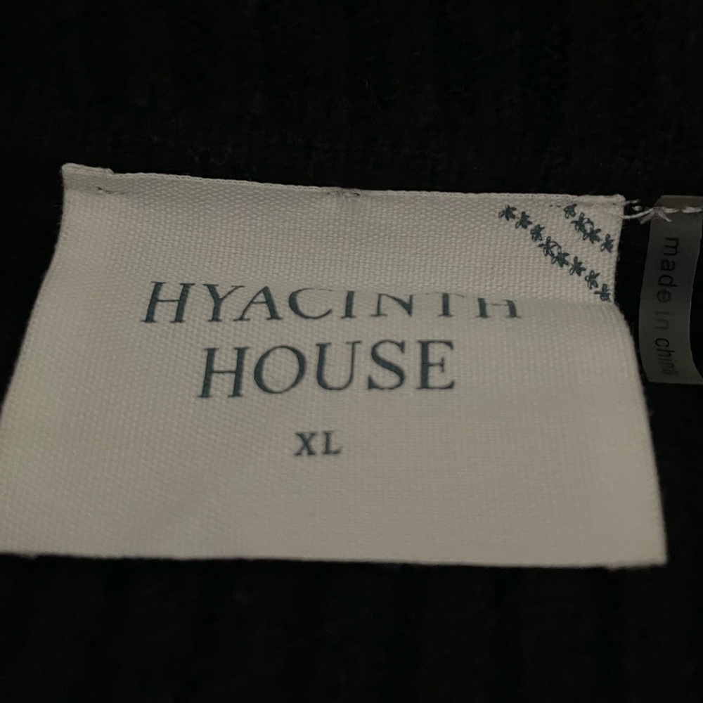 Tuckernuck Hayacinth House Wool Blend Demi Sweater Size XL Black Beige Slouchy - Picture 9 of 10